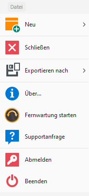 Datei-Menü