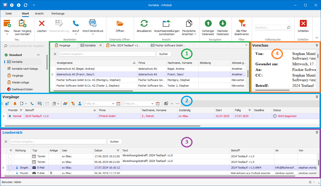 Vorschaufenster im Kontakte-Kontext